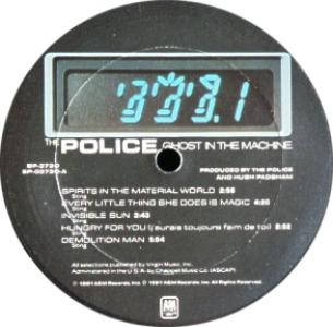 Police custom album label