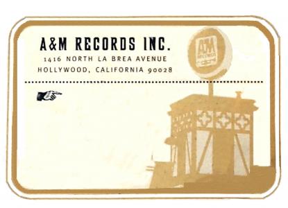 A&M Records mailing label