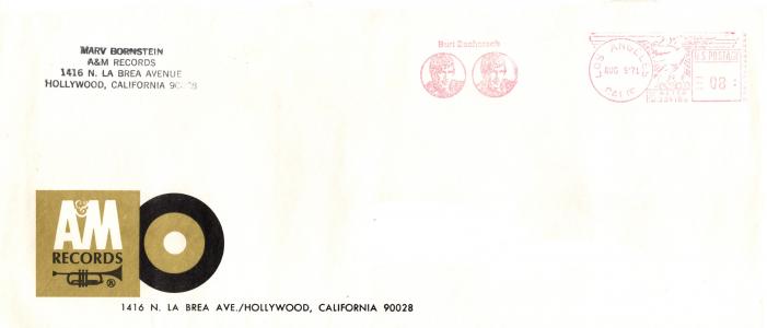 A&M Records envelope 1971
