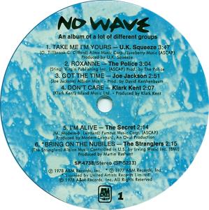 No Wave US custom label
