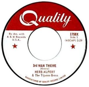 Herb Alpert & the Tijuana Brass: 3rd Man Theme Canada 7-inch