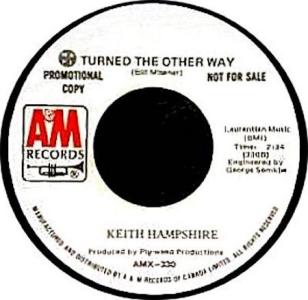 Keith Hampshire: Turned the Other Way Canada 7-inch promo