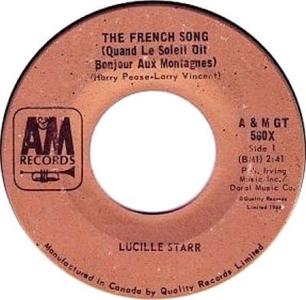 Lucille Starr: The French Song Canada 7-inch