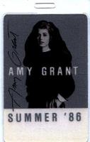 Amy Grant 1986 backstage pass