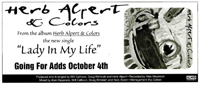 Herb Alpert: Radio & Records ad