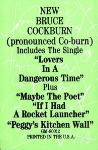 Bruce Cockburn: U.S. album sticker