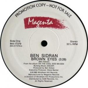 Magenta Records: Ben Sidran: Brown Eyes/Mitsubishi Boy US 12-inch