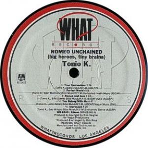 Tonio K.: Romeo Unchained US vinyl album