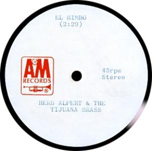 Herb Alpert & the Tijuana Brass single acetate