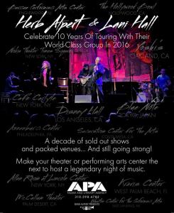 Herb Alpert & Lani Hall Decade Touring ad