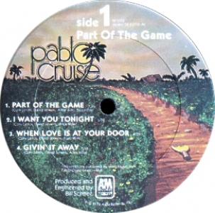 Pablo Cruise custom album label
