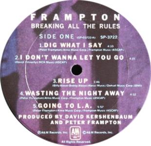 Peter Frampton custom album label