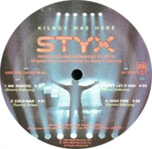 Styx custom album label
