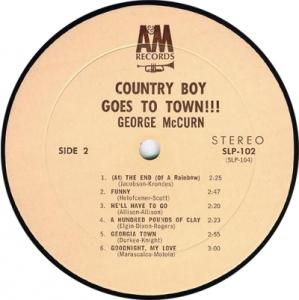 Original label for the second album from A&amp;M Records. This is the stereo version.