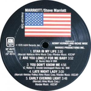 Steve Marriott custom album label