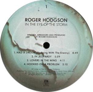 Roger Hodgson custom album label