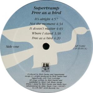 Supertramp custom album label
