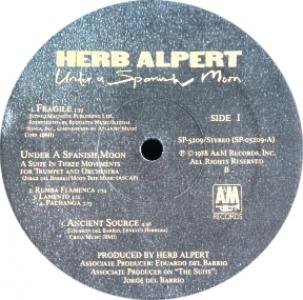 Herb Alpert custom album label