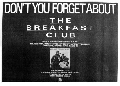 Soundtrack: The Breakfast Club