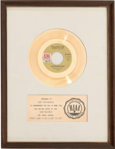 Carpenters Close to You single RIAA gold certification