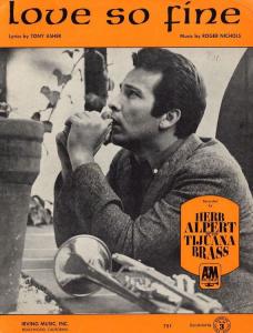 Herb Alpert & the Tijuana Brass Love So Fine British Sheet Music
