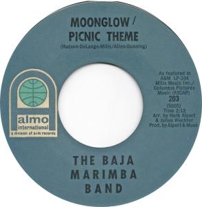 Baja Marimba Band: Moonglow/Picnic Theme US single