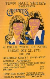 Carpenters U.S. concert poster 1971