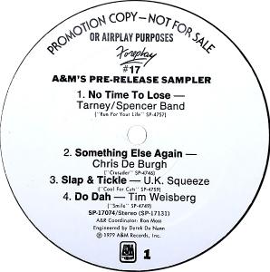 Foreplay #17 A&M Pre-Release Sampler U.S. promo album