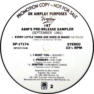Foreplay #47 A&M Pre-Release Sampler U.S. promo album