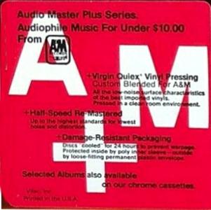 Audio Master + U.S. vinyl album sticker