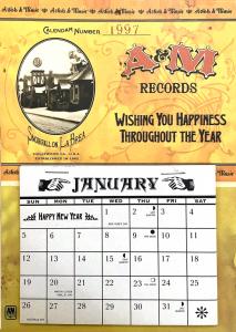 A&M Records wall calendar 1997