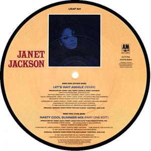 Janet Jackson: Let's Wait Awhile Britain 7-inch picture disc