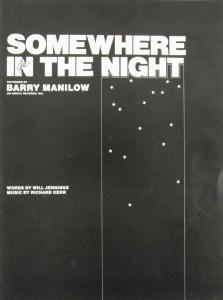 Somewhere In the Night US sheet music