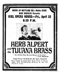 Herb Alpert & the Tijuana Brass St. Louis concert ad