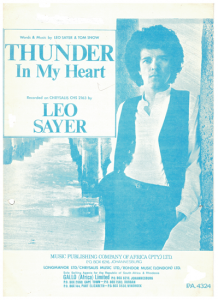 Thunder In My Heart South Africa sheet music