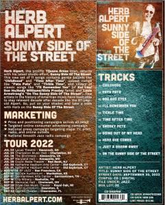 Herb Alpert: Sunny Side Of the Street US sellsheet