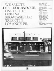 A&M Records: Salute Doug Weston's Troubadour US ad
