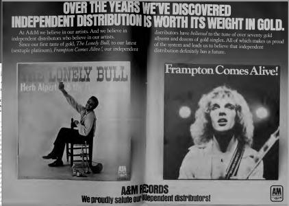A&M Records thanks independent distributors US ad