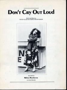 Almo Music: Don't Cry Out Loud US sheet music