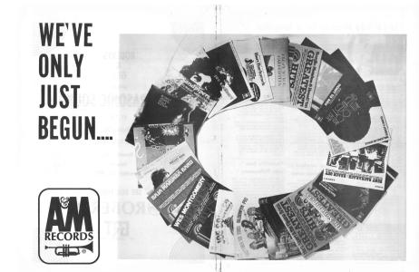 A&M Records Canada 1970 ad