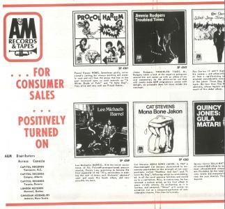 A&M Records Canada 1970 ad
