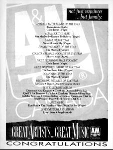 Juno Nominees 1989 ad