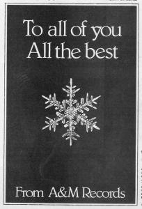 A&M Records Canada 1977 holiday ad