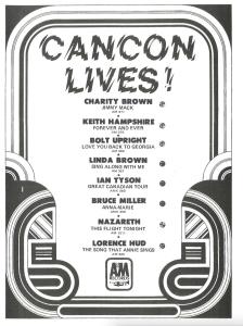 A&M Records Canada: CANCON ad 1974