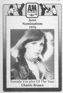 Charity Brown Juno Nomination 1976