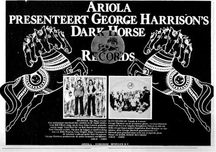 Dark Horse Records, Splinter, Ravi Shankar Germany ad