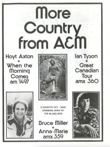 A&M Records Canada 3 country singles ad