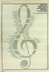 Rondor Music International artist roster 1978 Britain ad