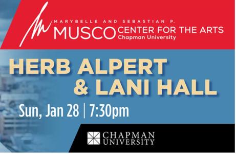 Herb Alpert & Lani Hall January 28, 2024 concert ad