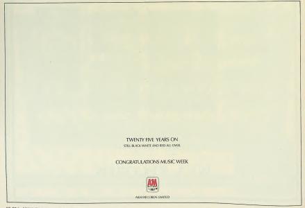 A&M Records, Ltd. congratulations Music Week on 25 years